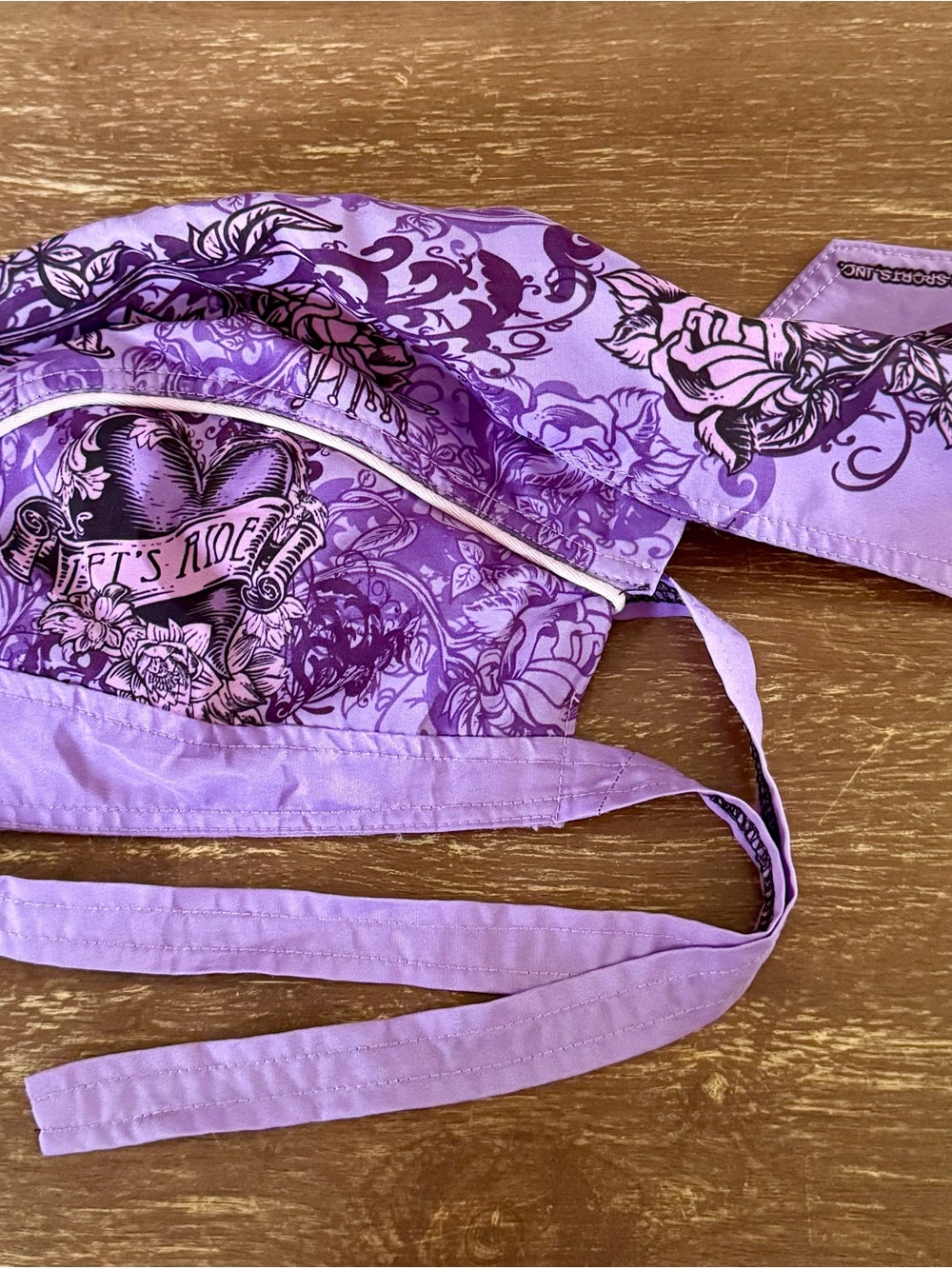 Lavender Floral Tie Bandana Headscarf